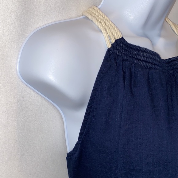 J. Crew boxy cotton summer tank with rope straps in Navy blue size S - Picture 5 of 12